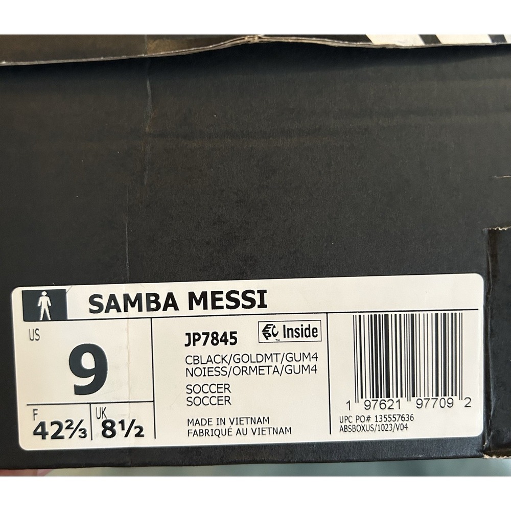 Lionel Messi x adidas Samba Inter Miami CF Black Pink  JP7845 Size 9 - Men's - Picture 8 of 9